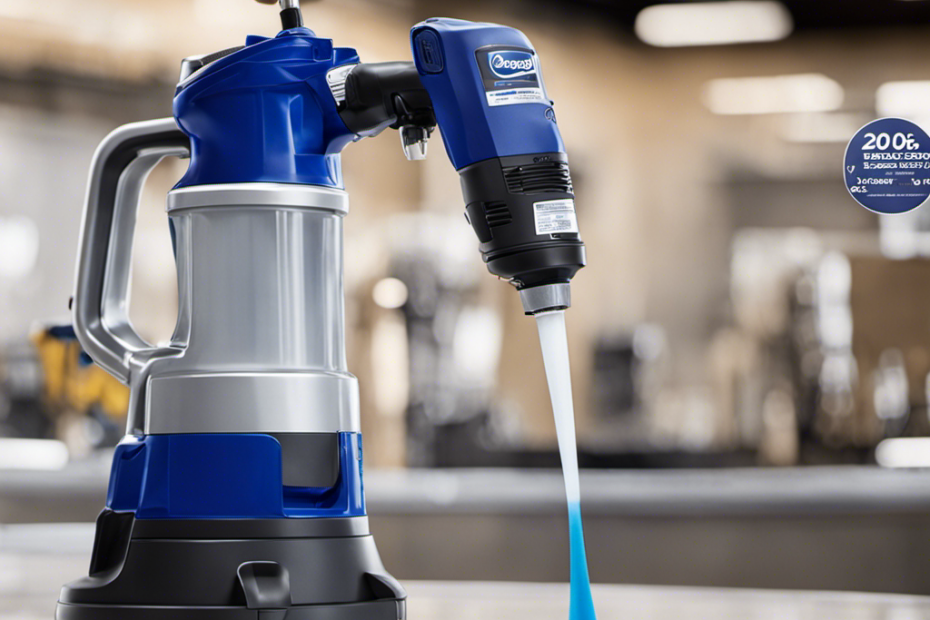 An image showcasing the Graco FFLP208 tip in action, capturing its precision as it effortlessly sprays a smooth, flawless finish on a delicate surface
