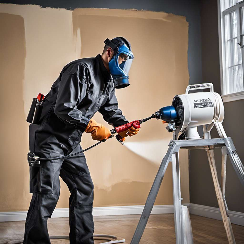 An image capturing the process of mastering airless paint sprayer priming
