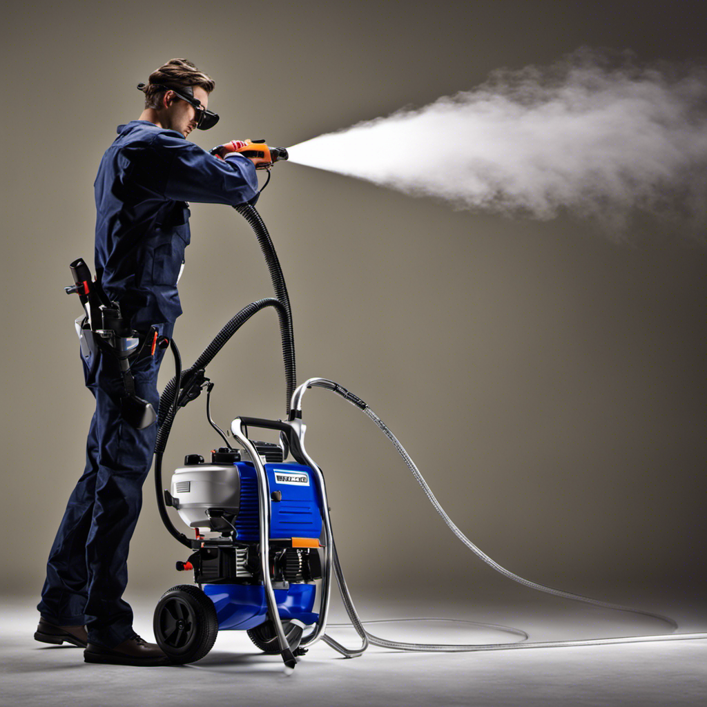 An image showcasing the contrast between an electric paint sprayer and an airless one