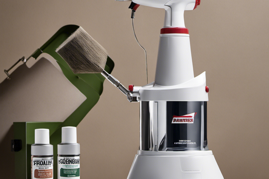 an image that showcases a sleek and robust paint sprayer in action, effortlessly coating a variety of surfaces with a fine mist of paint, while emphasizing its easy-to-clean design and durable construction