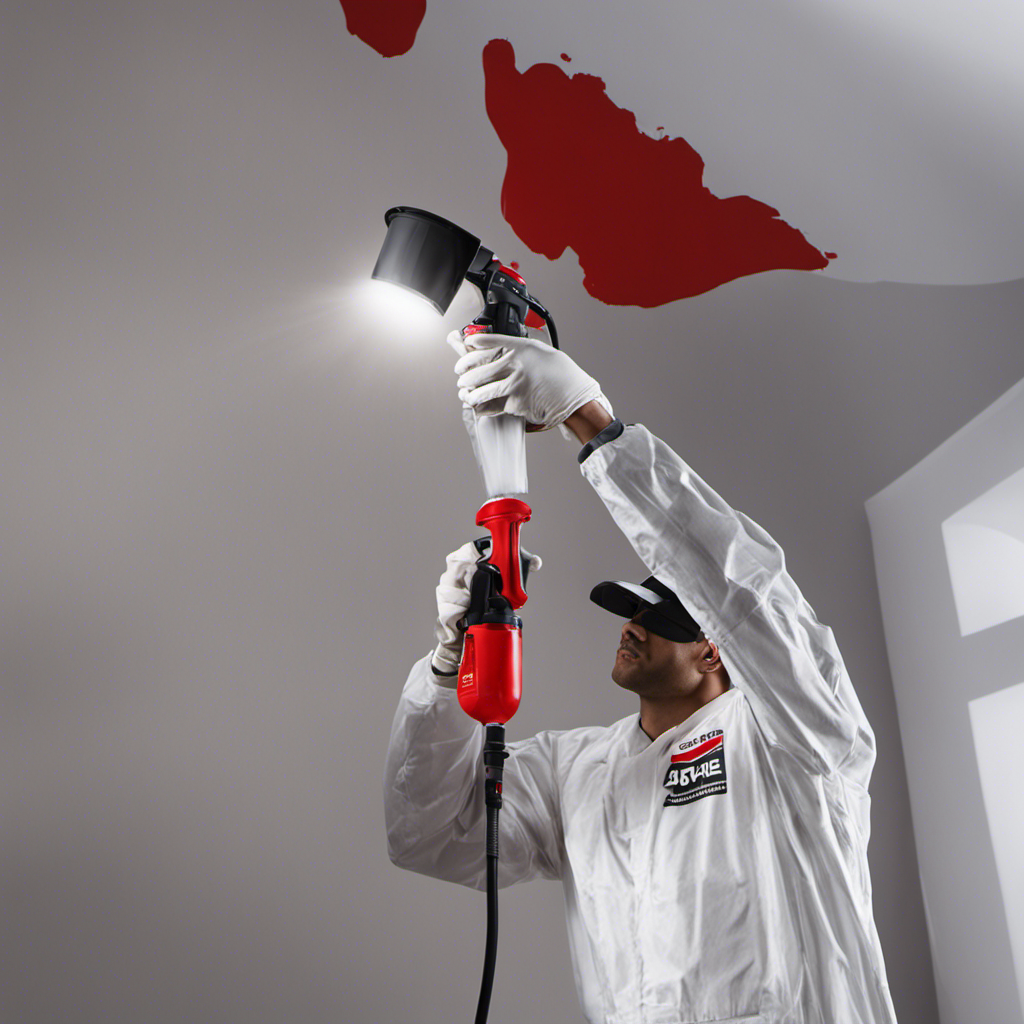 An image capturing the precise and flawless application of paint using an airless sprayer