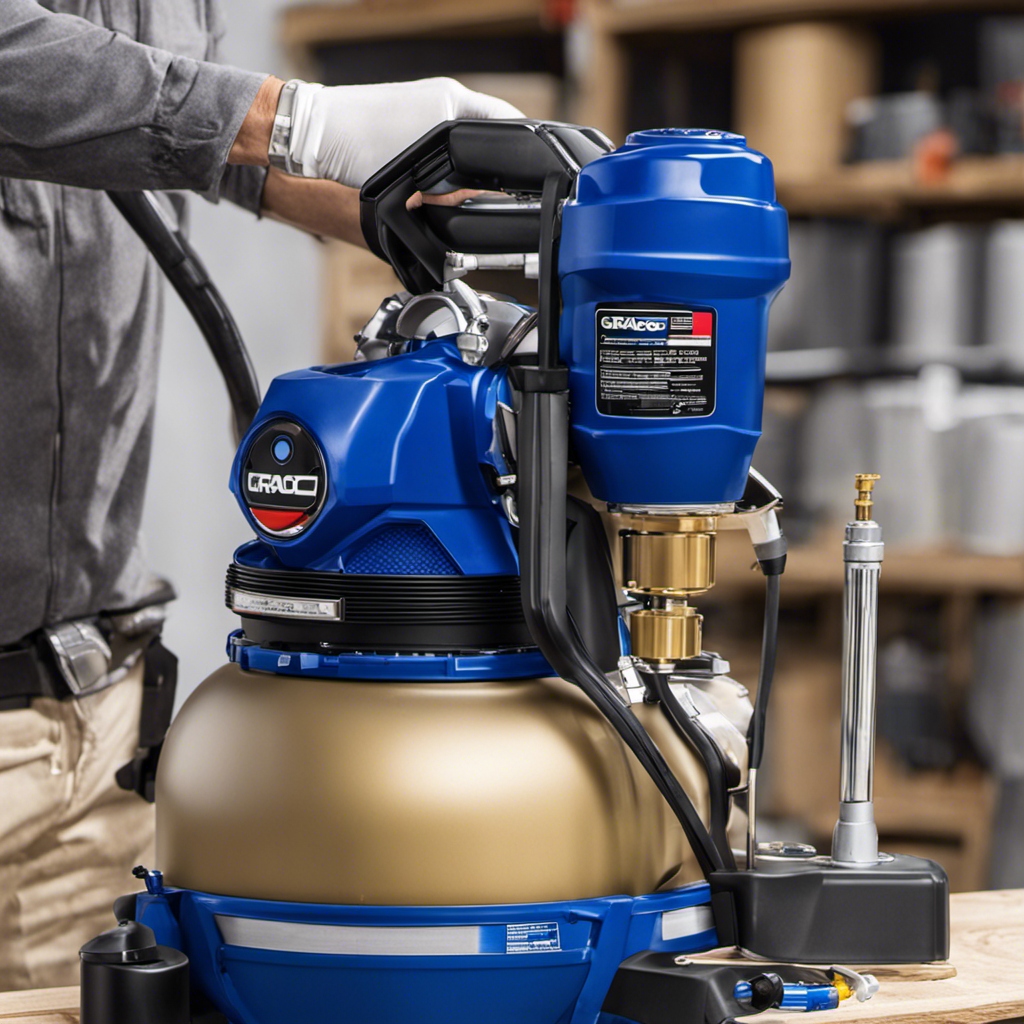 An image showcasing the step-by-step process of assembling and maintaining a Graco Airless Paint Sprayer