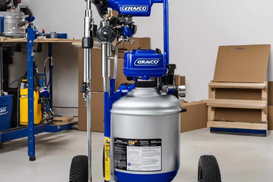 An image capturing the step-by-step process of setting up and cleaning the Graco 390 Airless Paint Sprayer
