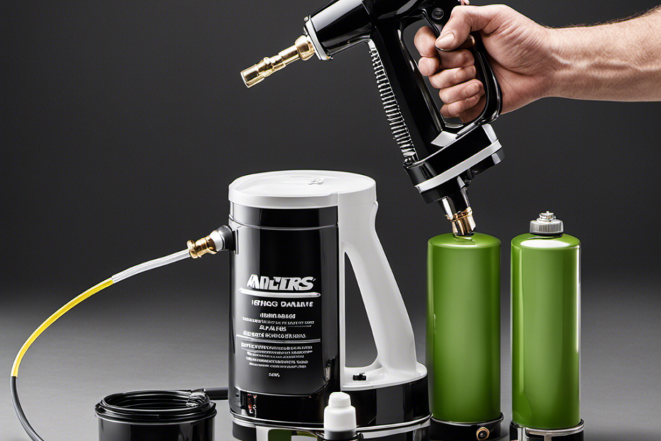 An image showcasing a disassembled airless paint sprayer, revealing its intricate parts meticulously cleaned and gleaming, highlighting the significance of maintenance for enhanced durability and optimal performance