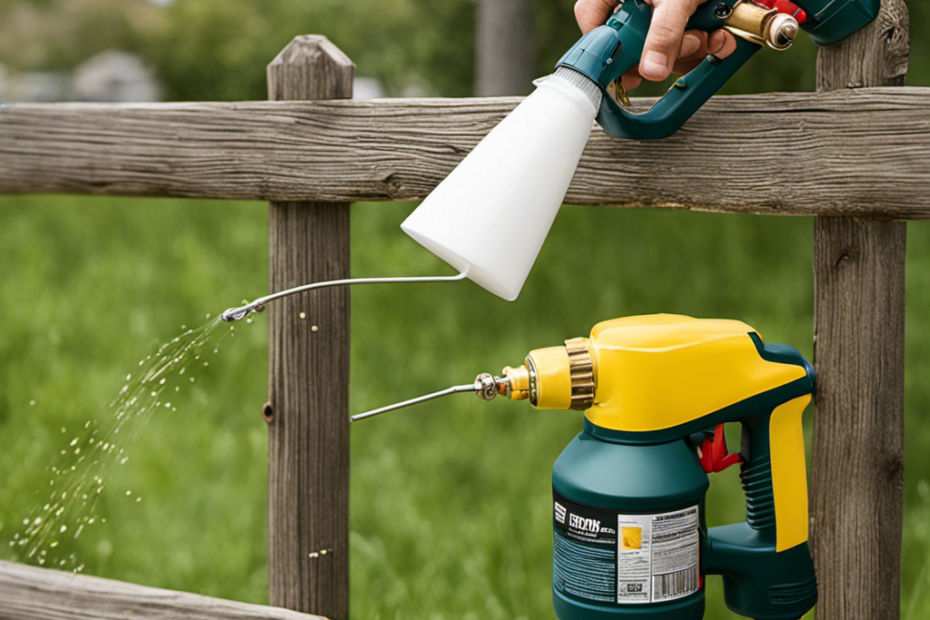 An image showcasing a sturdy, multipurpose paint sprayer in action