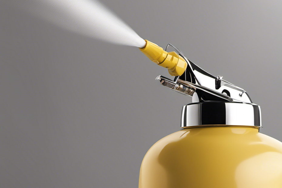 An image featuring an airless sprayer, with a close-up view of the tip selection process