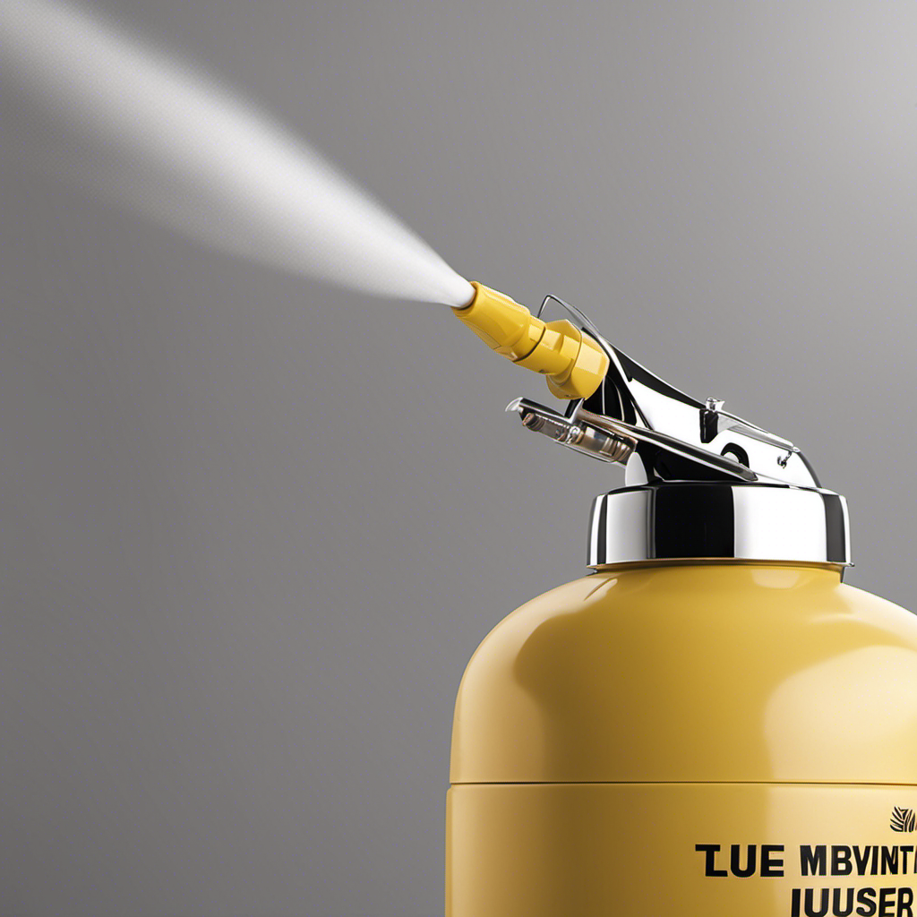 An image featuring an airless sprayer, with a close-up view of the tip selection process