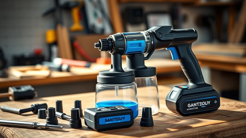 adjustable spray and mixing