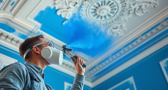 ceiling spray painting tips