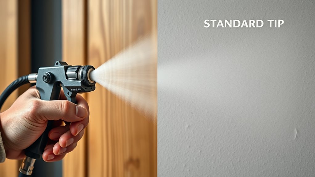 choose regular tips when covering larger rough surfaces