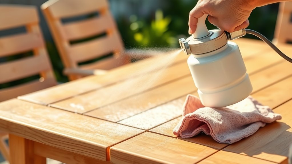 clean sand prepare furniture