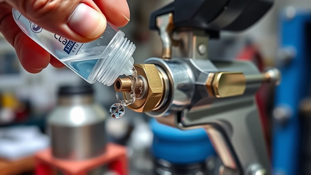 detect leaks with soapy water