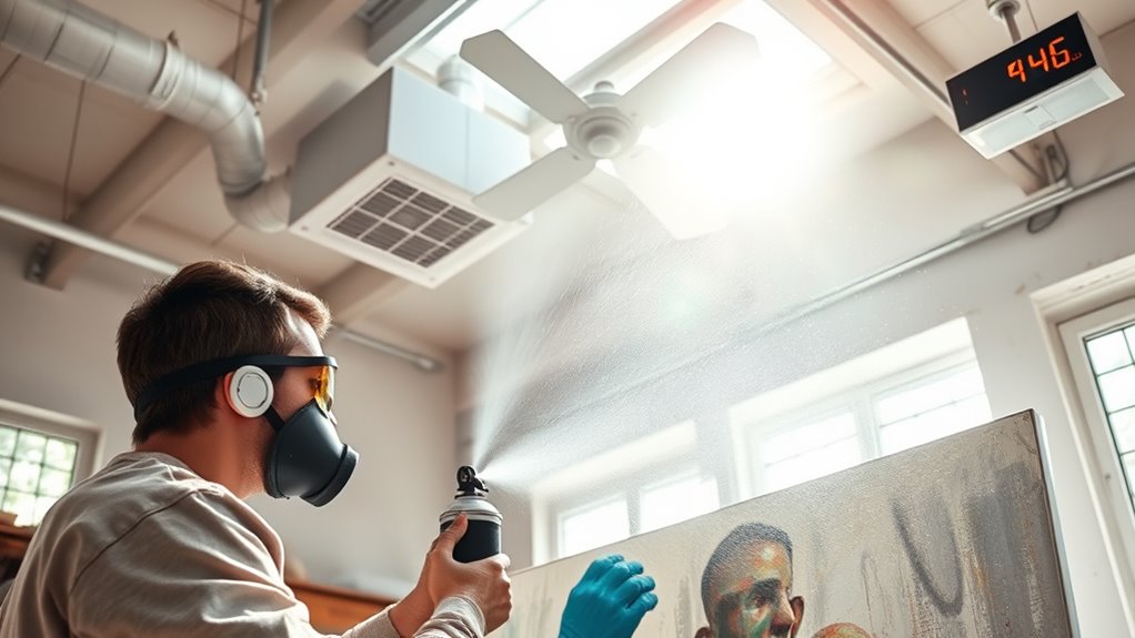 ensure continuous airflow during painting