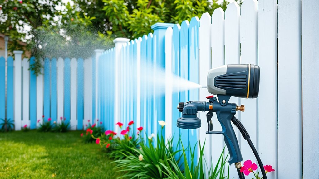 fence painting spray considerations