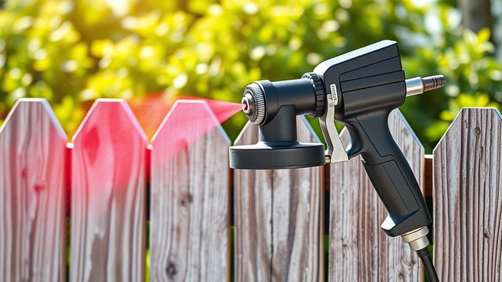 fence painting spray considerations