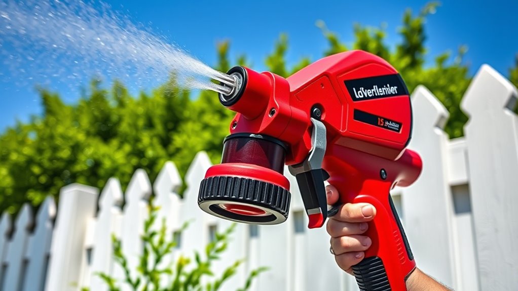 fence painting spray considerations