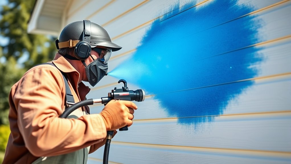 house siding spray painting