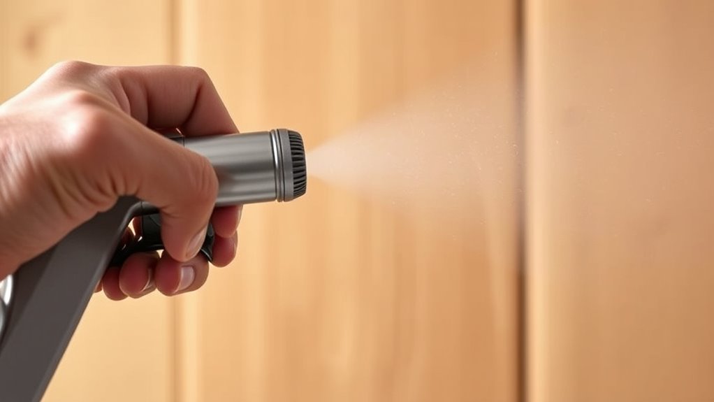 maintain proper spray distance