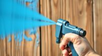 maintain proper spray distance