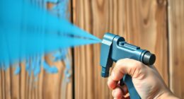 maintain proper spray distance