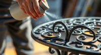 metal furniture spray painting