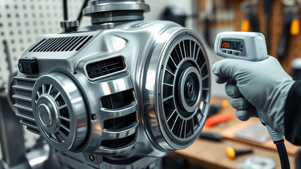monitor motor temperature and sounds