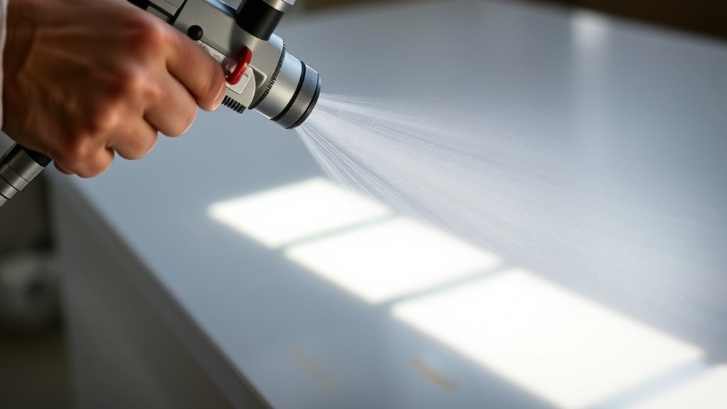 optimize spray pattern and settings