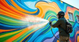 painting large murals efficiently