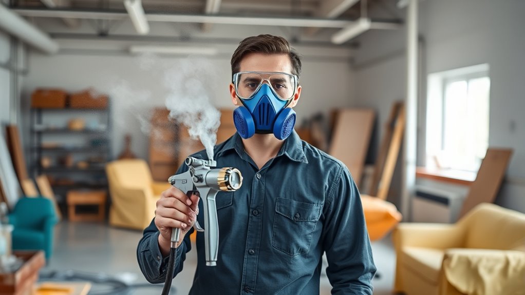 protective gear prevents overspray