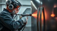 spraying kitchen appliances effectively