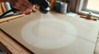 test spray pattern beforehand