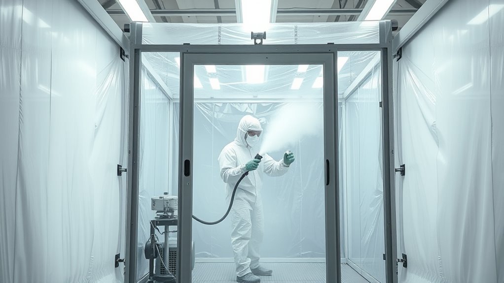 use protective gear and ventilation