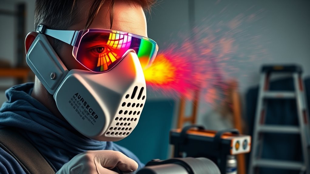 use respirator when spraying