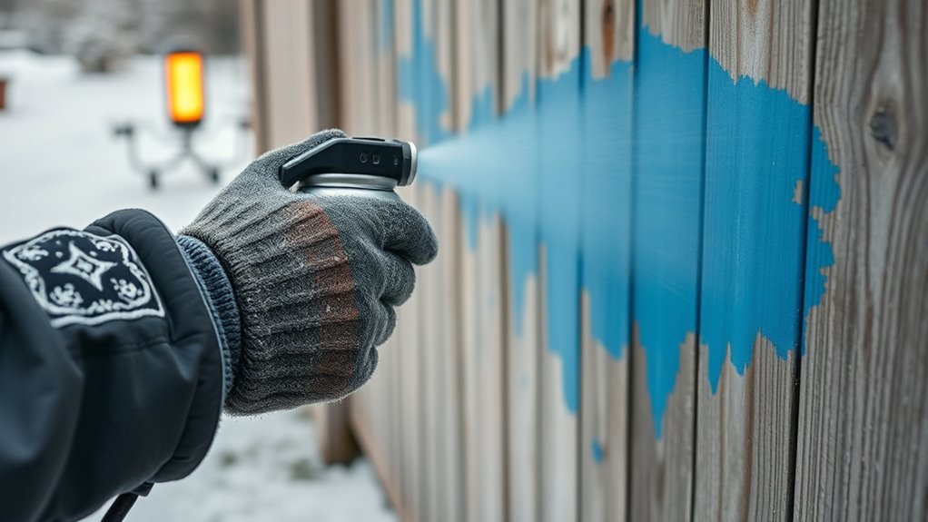 winter painting equipment preparation