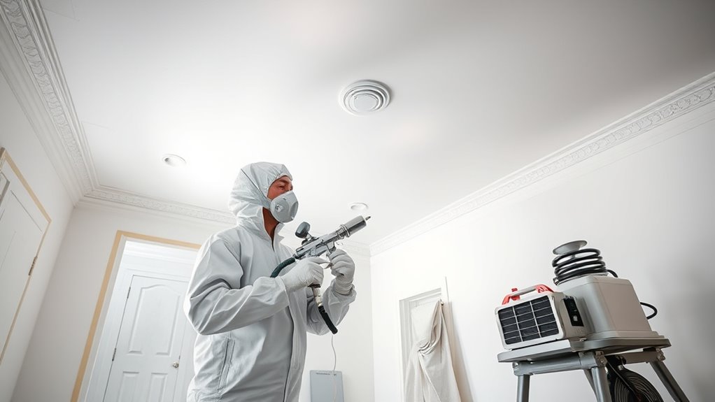 workspace preparation for spray painting