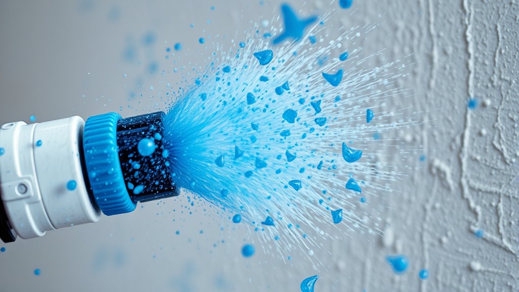 adjust paint viscosity and pressure