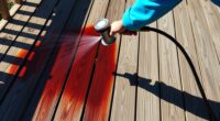 apply stain with sprayer
