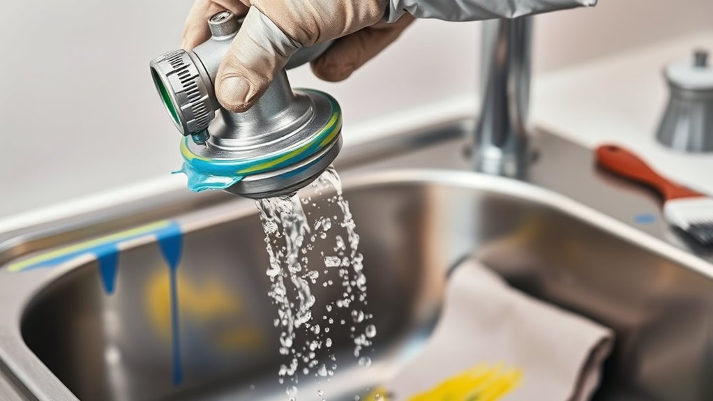 clean sprayer after color
