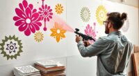 diy mural stencil art