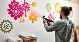 diy mural stencil art