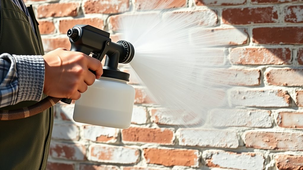paint walls with sprayer