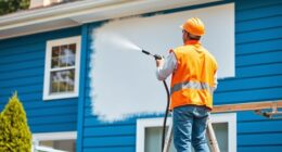 safe two story house spraying