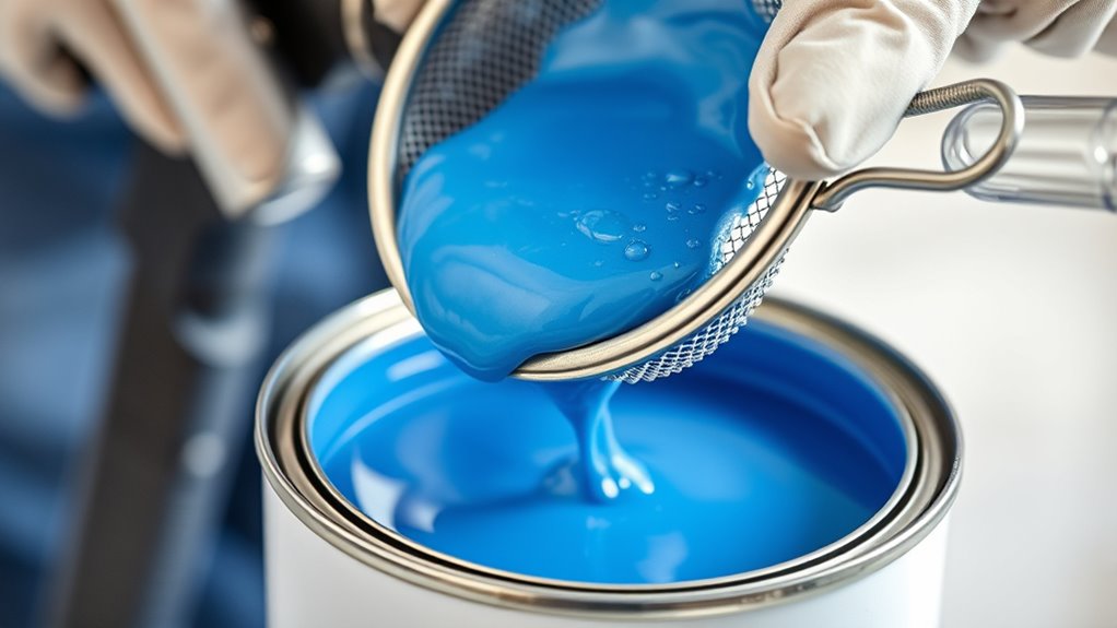 strain and maintain paint