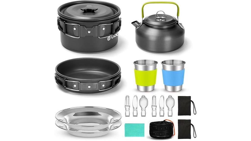 15 piece camping cookware