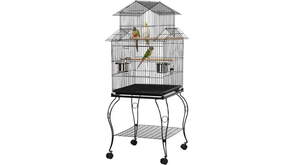 55 inch rolling parrot cage