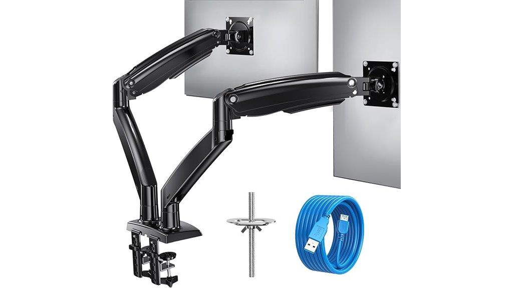 adjustable dual monitor mounts