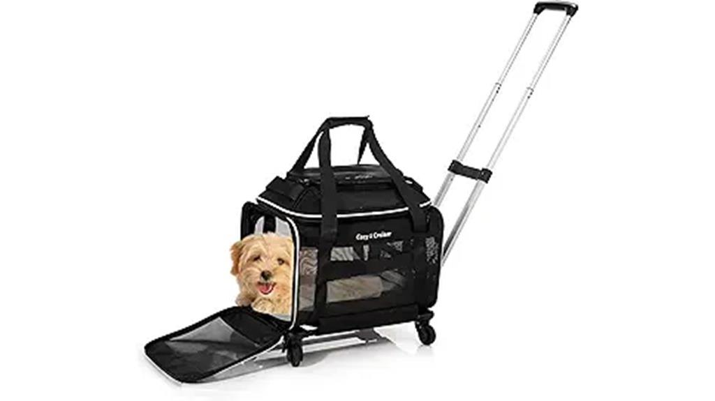 airline approved rolling pet carrier