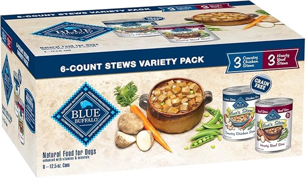 blue buffalo stew cans
