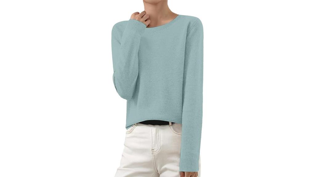 cashmere crew neck sweater