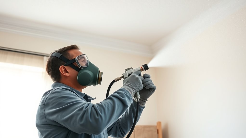 ceiling spray techniques reduce fatigue